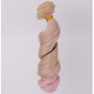Трессы для кукол локон,15 см арт. TT2334 розовый кончик